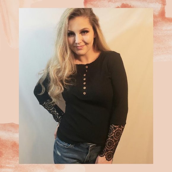 Black Lace Long Sleeve - Picture 3 of 3